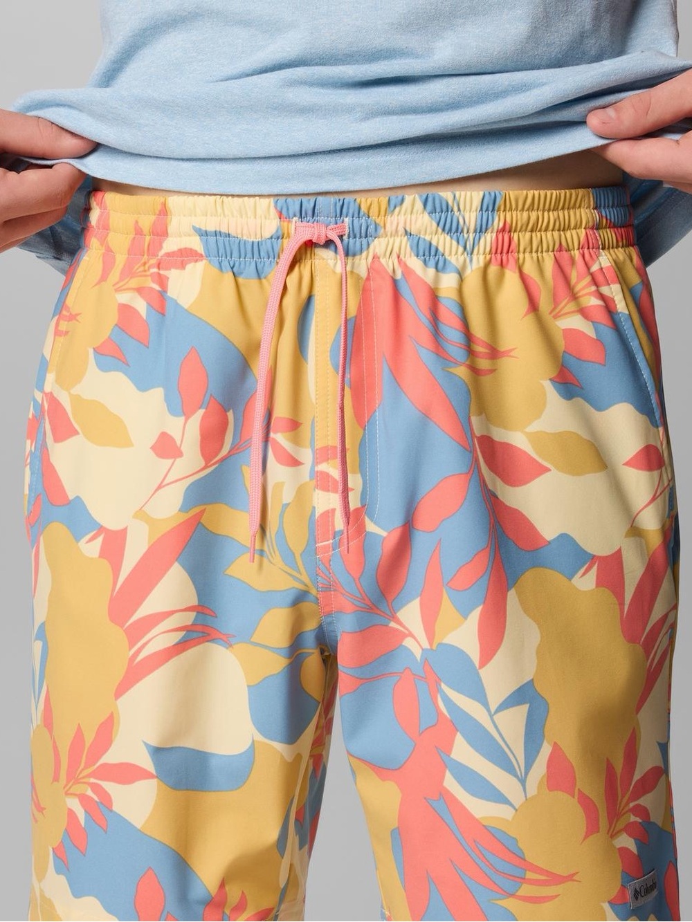NWOT Men’s Columbia Summertide Stretch Printed Shorts Alpenglow Size Large - Picture 2 of 8